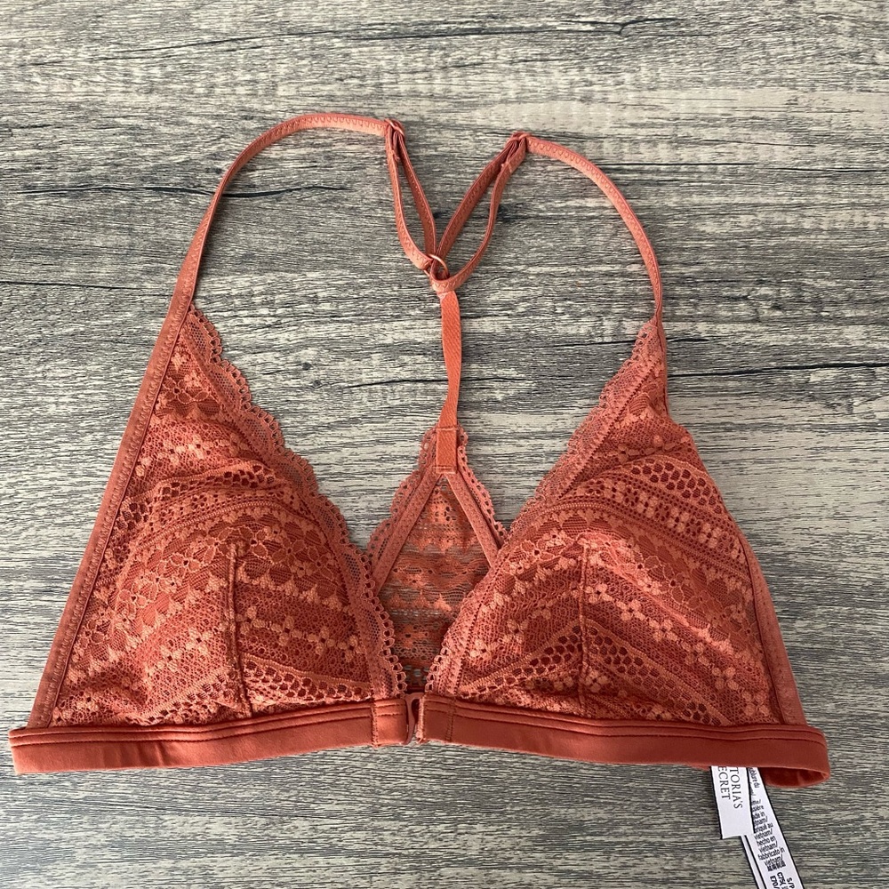Victoria's Secret Lace Bralette in Warm Terracotta
